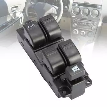 Прочное оконное управление, прочная конструкция, главный переключатель, высокое качество изготовления, тонкий салон автомобиля GJ6A-66-350A, мощность со стороны привода чёрный