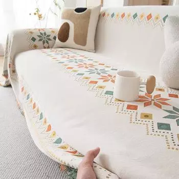 Прочное полотенце для дивана, универсальный чехол для сиденья стула, устойчивый к царапинам чехол для дивана на 3 места, одеяло, чехол в стиле бохо 180X180cm синий