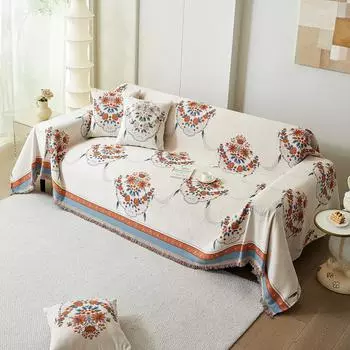 Прочное полотенце для дивана, универсальный чехол для сиденья стула, устойчивый к царапинам, чехол для дивана на 3 места, одеяло, чехол в стиле ретро 180X130cm розовый