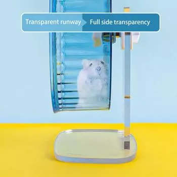 Прочное противоскользящее колесо для бега хомяка с двойным подшипником, регулируемая высота, игрушка для упражнений для песчанок M оранжевый