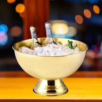 Прочное ведро для вина из нержавеющей стали для мероприятий и встреч серебряный