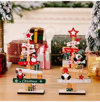 Прочные экологически чистые деревянные украшения Рождественская елка Рождественские украшения Рождественский стол «сделай сам» Деревянный елочный орнамент One Size