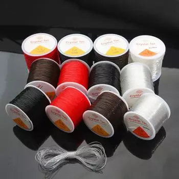 Прочные эластичные шнуры для бисера со стразами 1 мм для DIY эластичных браслетов из бисера, изготовления ювелирных изделий, эластичная нить 0.6mm 100M чистый