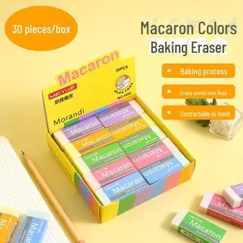 Прочные цветные ластики Macaron: Мало крошек, не оставляет следов, идеально подходит для студентов и художников Single Eraser