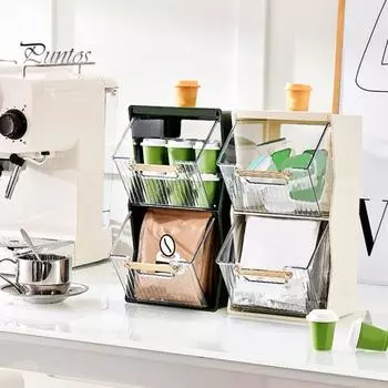 Прочные классифицированные видимые приправы для самостоятельной кухни, настольные пакетики для сахара, держатели для барных принадлежностей зелёный