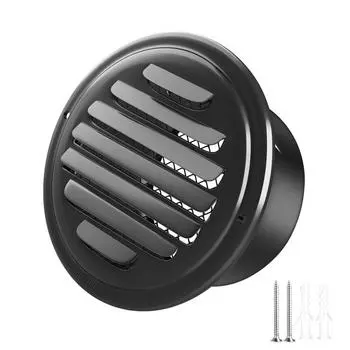 Прочные круглые софитные вентиляционные решетки из нержавеющей стали с жалюзи, портативный аксессуар для вентиляции гаража и квартиры 1