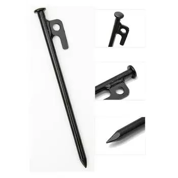 Прочные металлические колышки для палаток с веревкой, необходимые для безопасного кемпинга 25cm