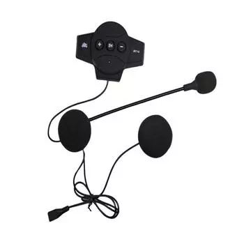 Прочные наушники для шлема BT10, голосовое управление, ABS с микрофоном чёрный