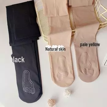 Прочные нескользящие тонкие женские колготки: Силиконовый низ, препятствующий зацеплению, без паха, идеально подходит для весны и осени Glue-on feet