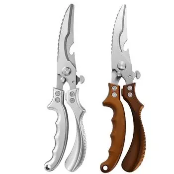 Прочные ножницы для куриных костей из нержавеющей стали, бытовые многофункциональные ножницы для резки овощей и мяса, кухонные инструменты серебряный