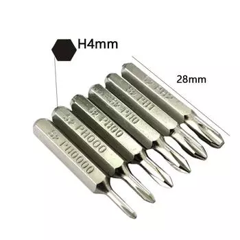 Прочные отвертки PH1, запасные части 4 мм 5 x PH0