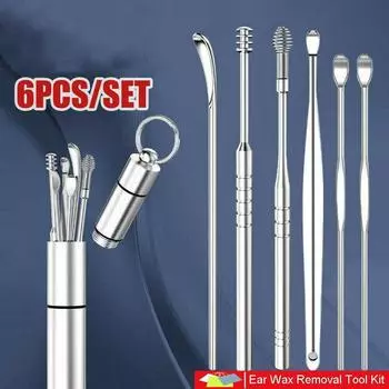 Прочные палочки для ушей, кюретка, очиститель ушной серы, инструмент для очистки ушей, набор для очистки ушной серы