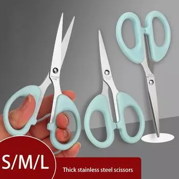 Прочные пластиковые ножницы из нержавеющей стали для офиса, канцелярские принадлежности для студентов, повседневные бытовые ножницы, инструменты для самостоятельного изготовления, товары для дома S синий
