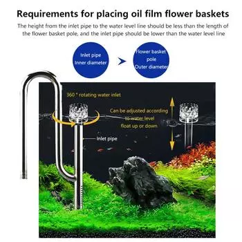 Прочные прозрачные детали для аквариумного скиммера для аквариума, фитинг для скиммера, прозрачный очиститель масляной пленки для аквариума, аксессуары для фильтров