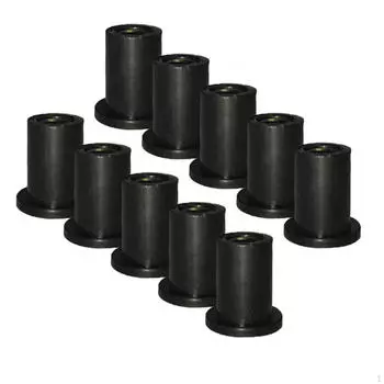 Прочные резиновые гайки, крепеж капота/универсальная латунная вставка, метрическая система/лобовое стекло мотоцикла 10x M4