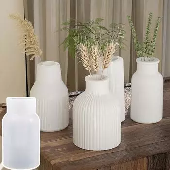 Прочные силиконовые изделия ручной работы, полупрозрачный цветочный горшок, орнамент, цементная гипсовая форма, товары для дома, форма для вазы D