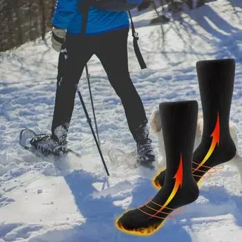 Прочные велосипедные носки с подогревом, износостойкий карман для батарейного отсека для взрослых