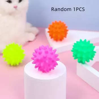 Прочные жевательные игрушки в форме метеоров для собак, разноцветные резиновые мячи