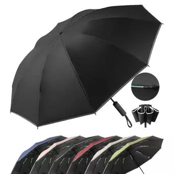 Прочный 10-реберный ветрозащитный УФ-зонт для дождя и солнца, складной автоматический зонт для женщин и мужчин, обратный, небьющийся, для путешествий