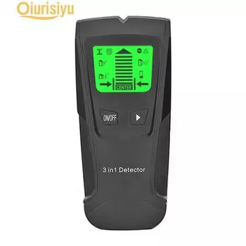 Прочный 3 в 1 ЖК-экран металлоискатель деревянная шпилька тестер напряжения искателя чёрный