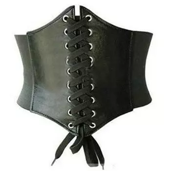 Прочный эластичный поясной ремень однотонный классический стиль гибкий чёрный