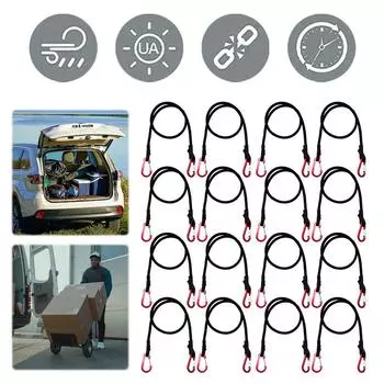 Прочный эластичный шнур-банджи из алюминиевого сплава, ремешок для стяжки, карабин, крючки, шнур, эластичная веревка, аксессуары для кемпинга