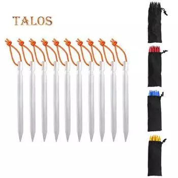 Прочный алюминиевый сплав, колышек для похода в природу, гвоздь, палатка, подходящий для открытого пляжа Pack of 10 красный