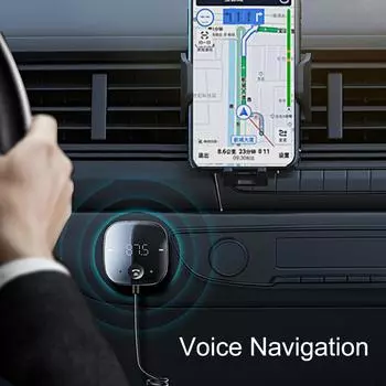 Прочный аудиопередатчик со световым индикатором, звук без потерь, питание от USB, совместимый с Bluetooth-приемником для автомобиля чёрный