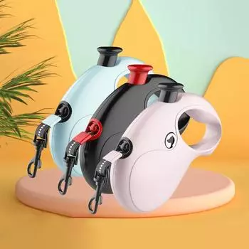 Прочный автоматический выдвижной нейлоновый поводок для кошек, собак, прочный поводок для щенков, поводок для бега, ошейник для котят, веревка, товары для животных 5 M чёрный