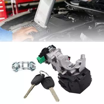 Прочный автомобильный ключ зажигания и цилиндр замка, комплект цилиндров дверного замка с 2 ключами, совместимый для Accord 35100SDAA71