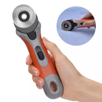 Прочный безопасный 45 мм тканевый режущий инструмент, ремесленный инструмент, роторный резак, роликовое колесо, круглый нож оранжевый