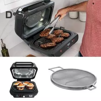 Прочный безопасный многоразовый брызговик из нержавеющей стали, защита от брызг для Ninja Foodi IG600/601/651