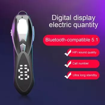 Прочный Bluetooth-совместимый наушник Удобный легкий цифровой дисплей чёрный