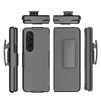 Прочный бронированный чехол с полным покрытием для Samsung Galaxy Z Fold 4 5g Fold3 Fold4 Zfold4 Fold 3, противоударные аксессуары для мобильных телефонов for Samsung Z Fold 3 чёрный