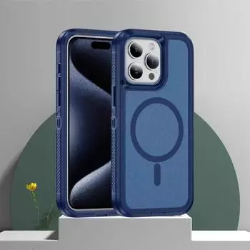 Прочный бронированный противоударный чехол Magsafe для iPhone 15 Pro Max 14 Plus 13 12 11Pro Max с беспроводной зарядкой, гибридный жесткий чехол for iPhone12 Pro Max