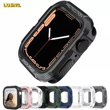 Прочный чехол для Apple Watch Case 44 мм, 40 мм, 45 мм, 41 мм 8 se 6 5 3, аксессуары для iWatch, Защитная пленка для экрана из ТПУ, чехол для Apple Watch Serie 38mm