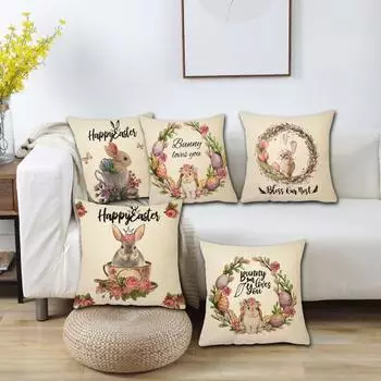 Прочный чехол для подушки, удобный льняной защитный чехол D