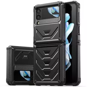 Прочный чехол для телефона Samsung Galaxy Z Flip 4 3 5g 2022, противоударный и устойчивый к царапинам силиконовый чехол-бампер для Galaxy Z Flip 4 for Galaxy Z Flip 4 армия зеленый