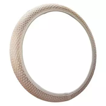 Прочный чехол на рулевое колесо, дышащий, эластичный, простая установка. бежевый