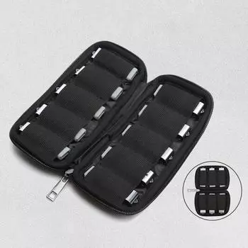 Прочный чехол-органайзер для флеш-накопителей, защитный дорожный портативный держатель для хранения, сумка для U-дисков, USB-застежка-молния, пылезащитный, ударопрочный