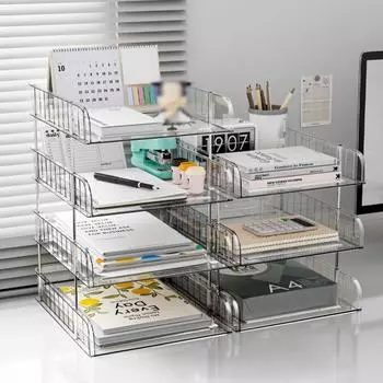 Прочный держатель для бумаги, 2/3-уровневая полка для хранения книг, уникальный дизайн, лоток для хранения файлов формата А4, школа 2 Tiers