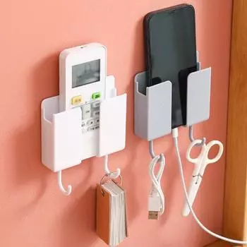 Прочный держатель для мобильного телефона, гладкий край, многофункциональный, без заусенцев, держатель для пульта дистанционного управления кондиционером белый