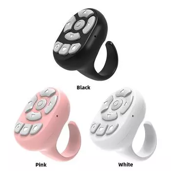 Прочный для TIK Tok Scrolling Ring Bluetooth-совместимый для iPhone Xiaomi Huawei чёрный
