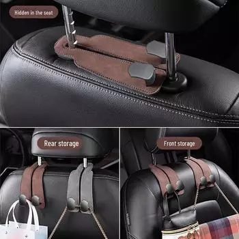 Прочный двойной крючок для хранения на спинке автомобильного сиденья single оранжевый