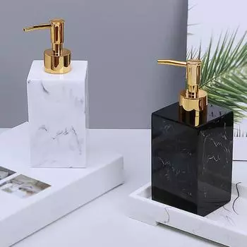 Прочный флакон с гелем для душа, многоразовый универсальный пресс для мраморирования из смолы, дозатор лосьона