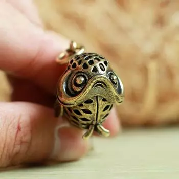 Прочный художественный брелок с орнаментом, шикарный благоприятный дизайн, виджет карпа