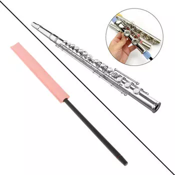 Прочный инструмент для чистки флейты от пыли, портативный очиститель для кларнета розовый