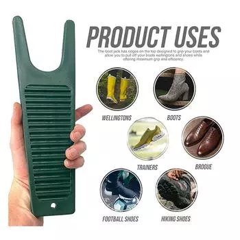 Прочный инструмент для снятия ботинок со скребком, красочный детский домкрат для ботинок, прочная конструкция, инструменты для извлечения обуви светло-зеленый
