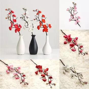 Прочный искусственный цветник Lamei Пластик+шелк 28cm red