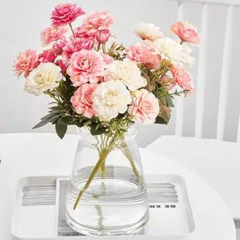 Прочный искусственный цветок Яркий цветок из искусственного шелка Легко носить с собой синий